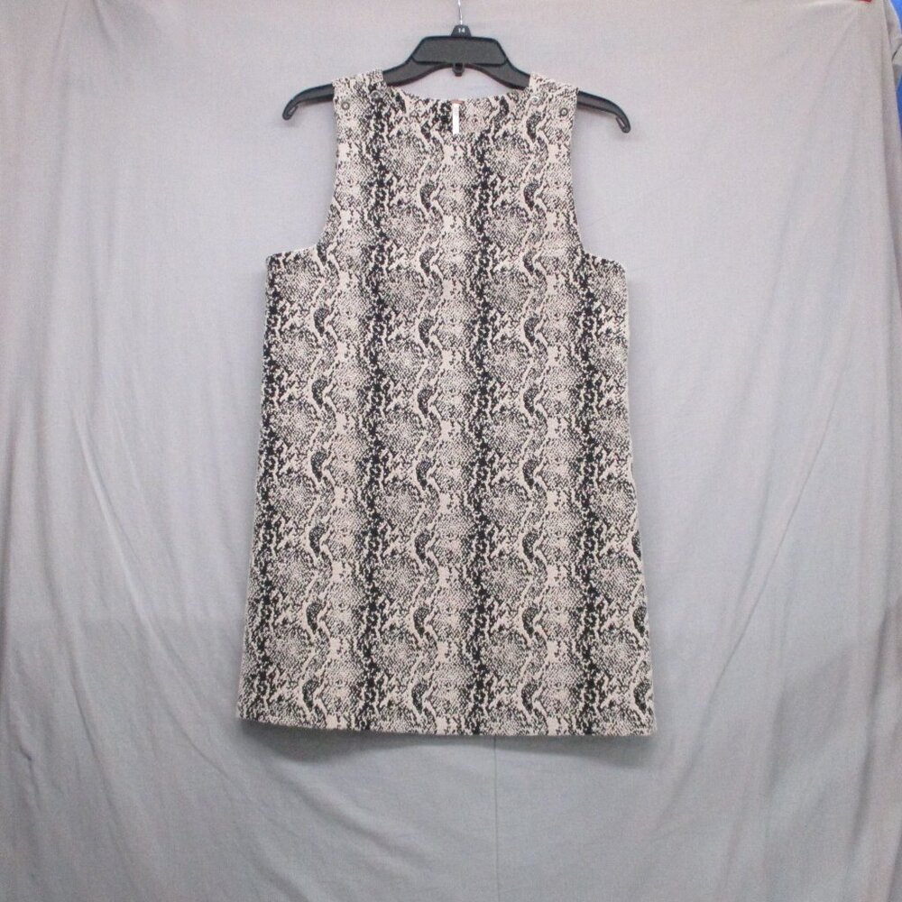 Free People Amelia Knit Mini Dress Saps Down Sides Black & Beige Women Size | 6